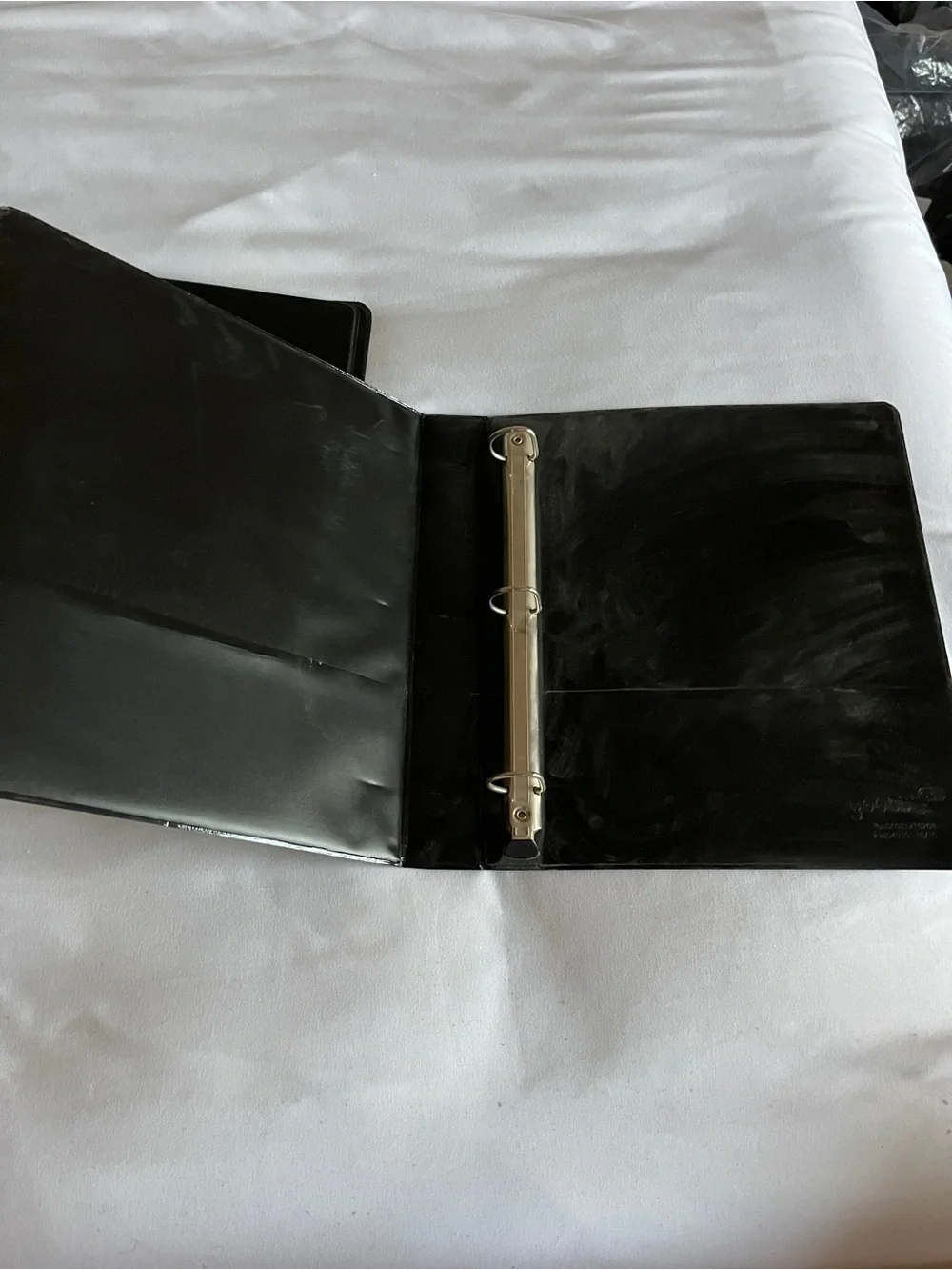 Yoobi Black 1-Inch 3-Ring Binder Set of 2 Clear Cover & Interior Pocket